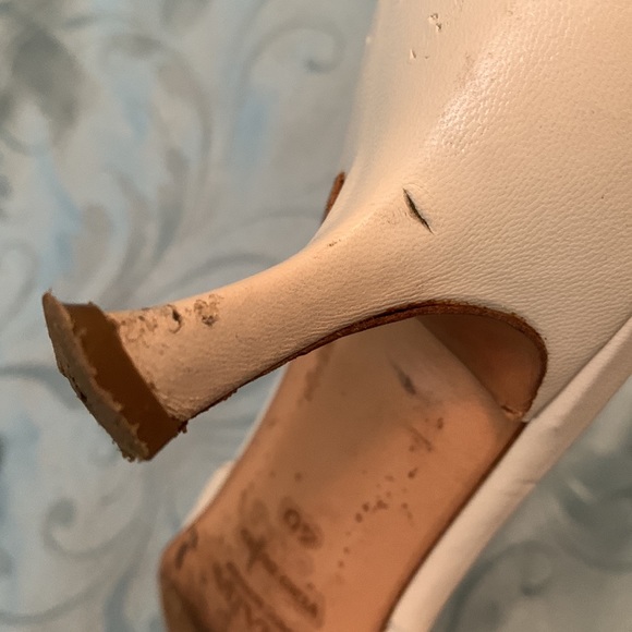 Prada White Leather Tassel Mules Size 40 - Picture 7 of 9